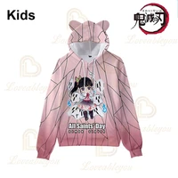 nezuko demon slayer cartoon jacket tops teen hoodies japen anime kimetsu no yaiba 3d hoodie men and women harajuku sweatshirt