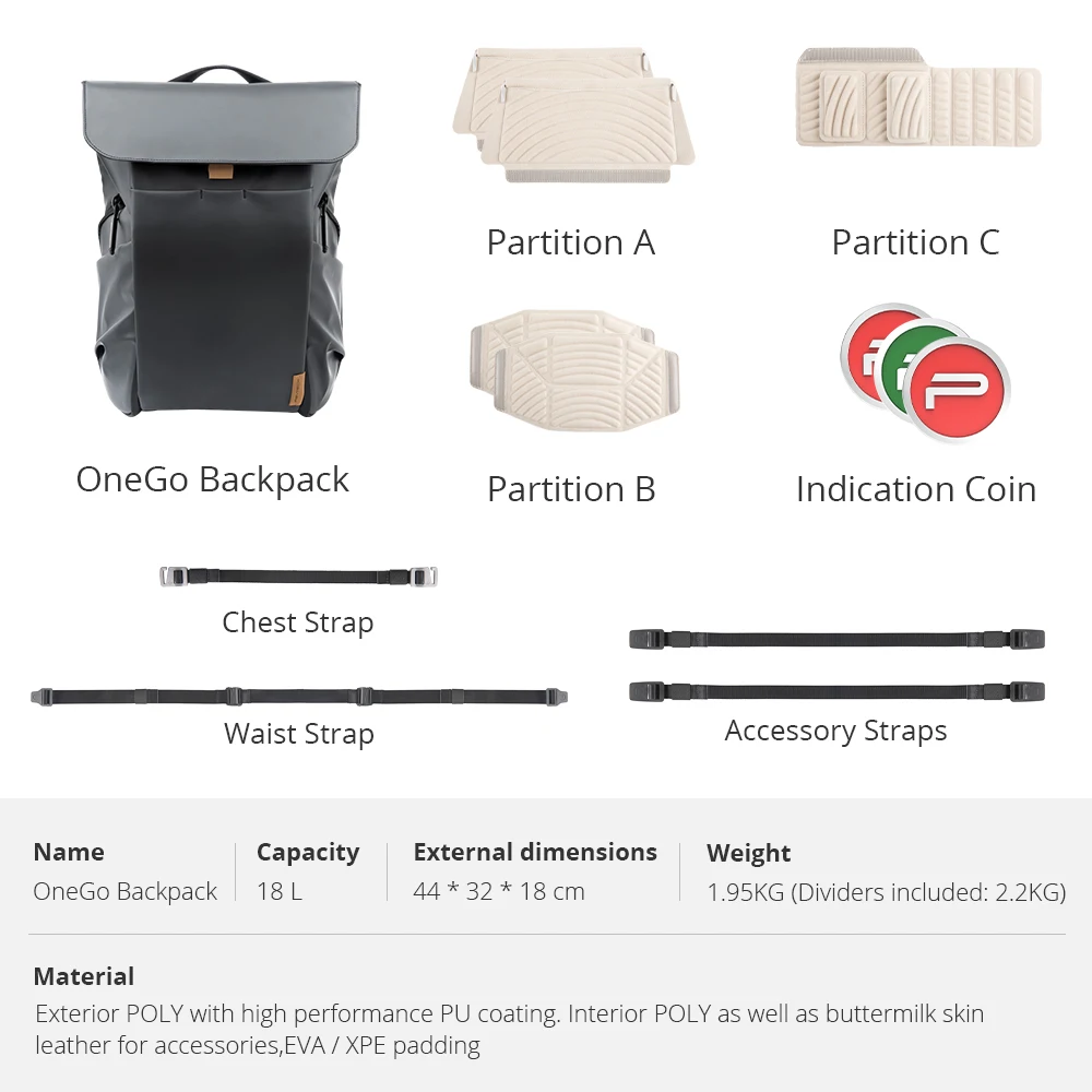 pgytech onego 18l cameradrone backpack waterproof commute travel photography dslr bag anti theft 16 laptop backpack free global shipping