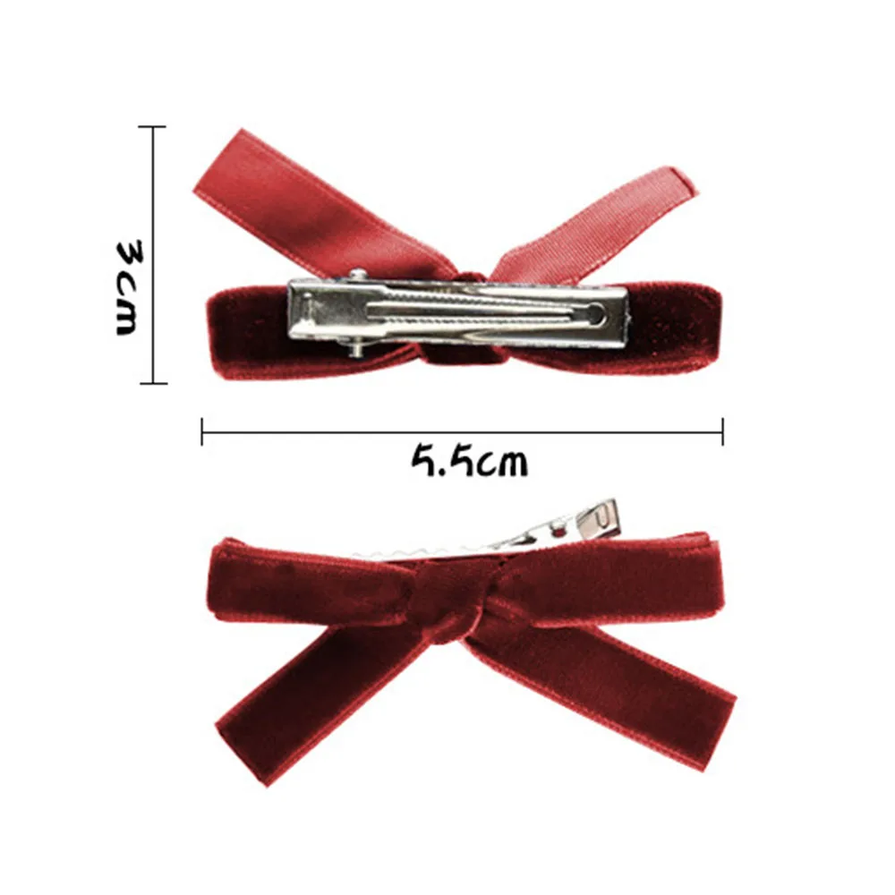 Женская бархатная заколка для волос с бантом 5 цветов |