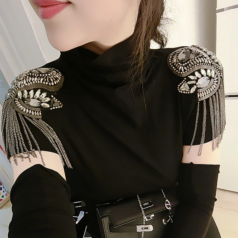 

2pcs Classic Handmade Metal Tassel Epaulette Jewelery Tassel Big Shoulder Brooch Epaulet Epaulettes Spikes Blazer Accessories
