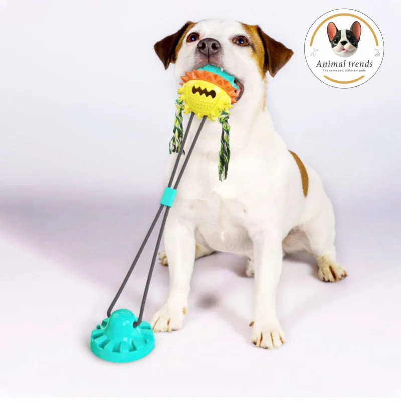 

Pet Dog Toys Silicon Suction Cup Tug Dog Tooth Cleaning Chewing Playing IQ Treat Toys Dogs Push Ball Toy Pet Puppy Supplies