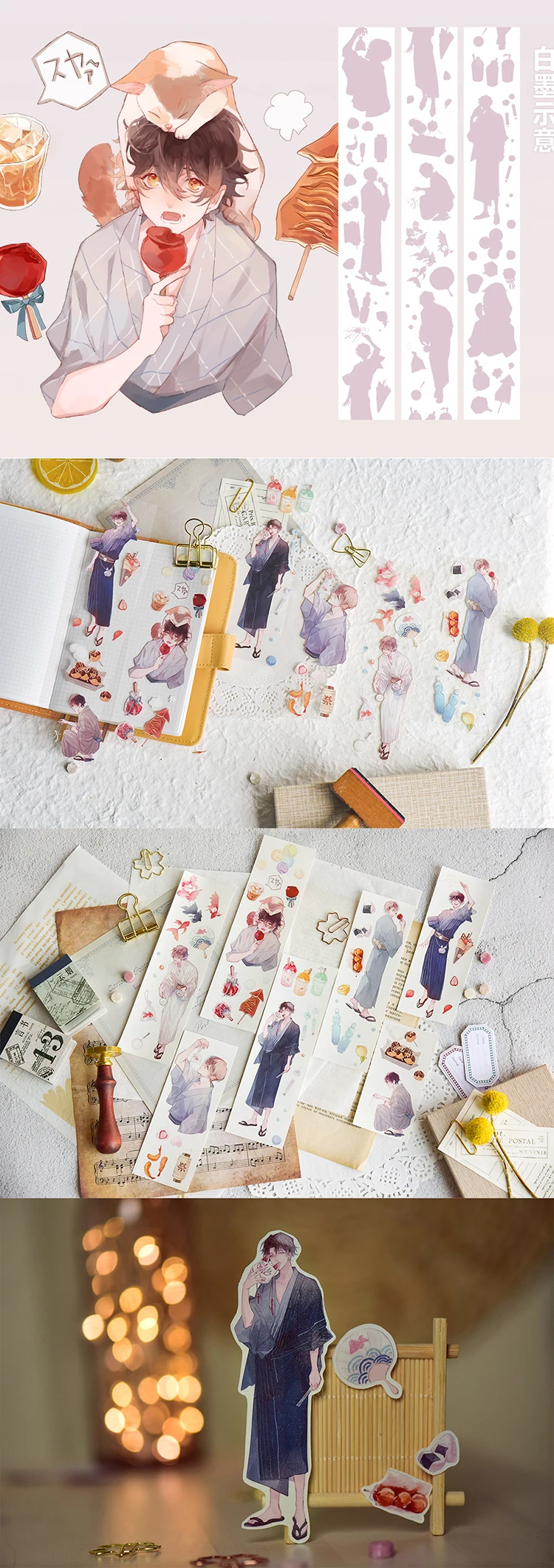 

5cmx10m Summer Festival Firework Washi Special Oil Japanese Man Washi Tape