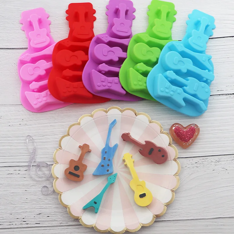 Блюз музыка гитара Силиконовая Форма Мыло для ароматерапии 5 музыкальных