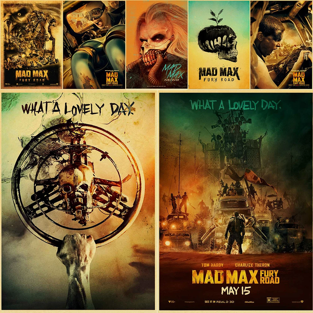 Фильм триллер Mad Max винтажный бумажный плакат Настенные подвесные плакаты Otaku