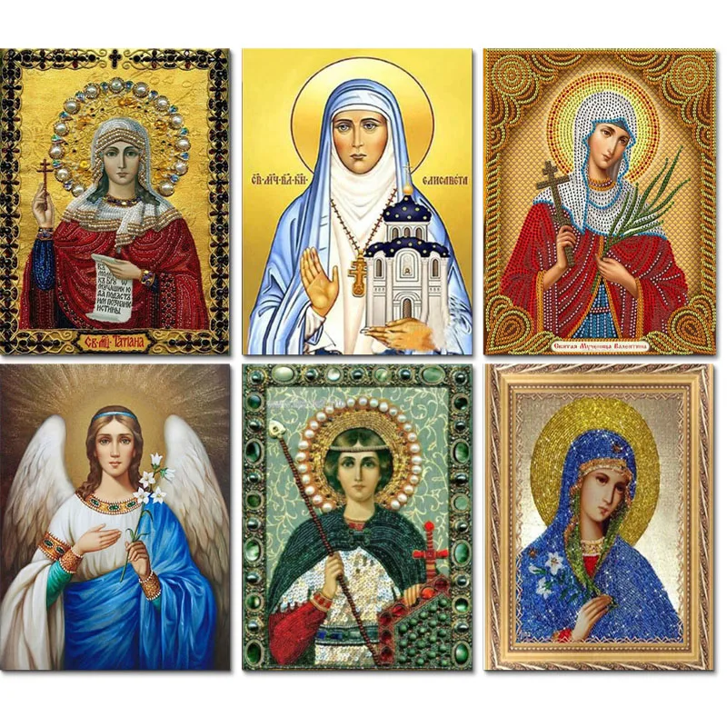 DIY алмазная живопись Девы Марии Иисус Христос картина мозаичная вышивка Мария