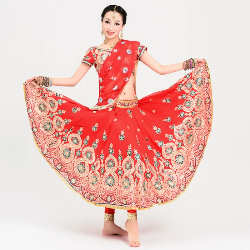 

Традиционные костюмы для индийских танцев, женский элегантный костюм для танца живота, одежда для восточных танцев DQL6048