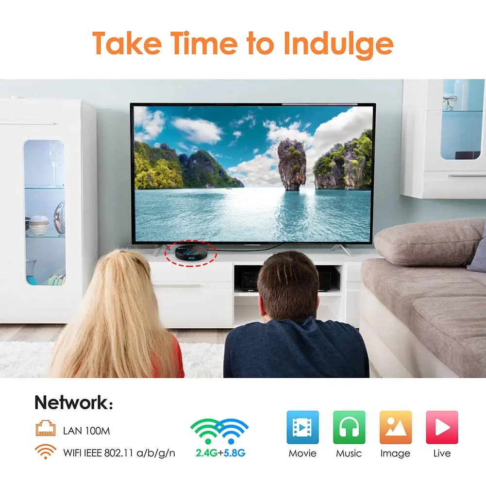 Мини Smart TV приставка HK1MAX Android 9.0 2.4G/5G Wi-Fi четырехъядерный процессор BT 4.0