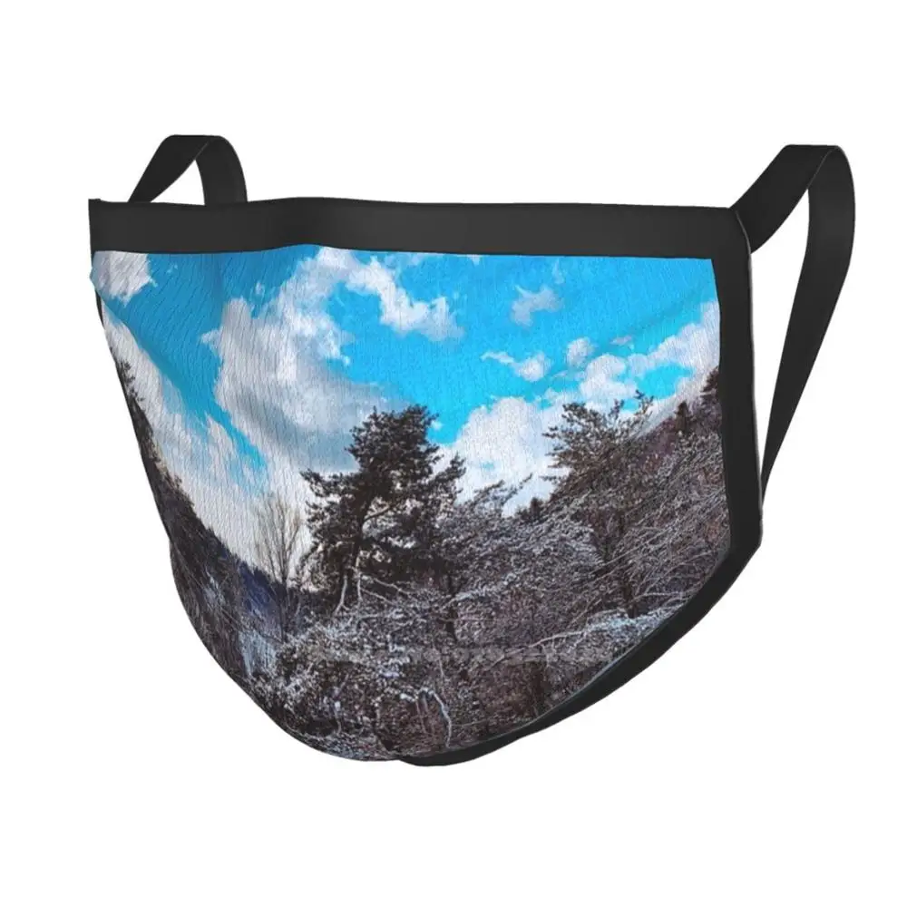 Маска для лица снежная солнцезащитная Зимняя