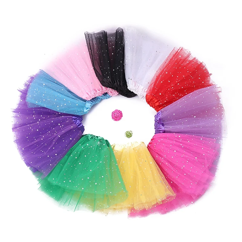 

Baby Kids Skirt Fashion Stars Glitter Dance Tutu Skirt Girls Princess Sequins Party Ballet Skirts Dancing Wear