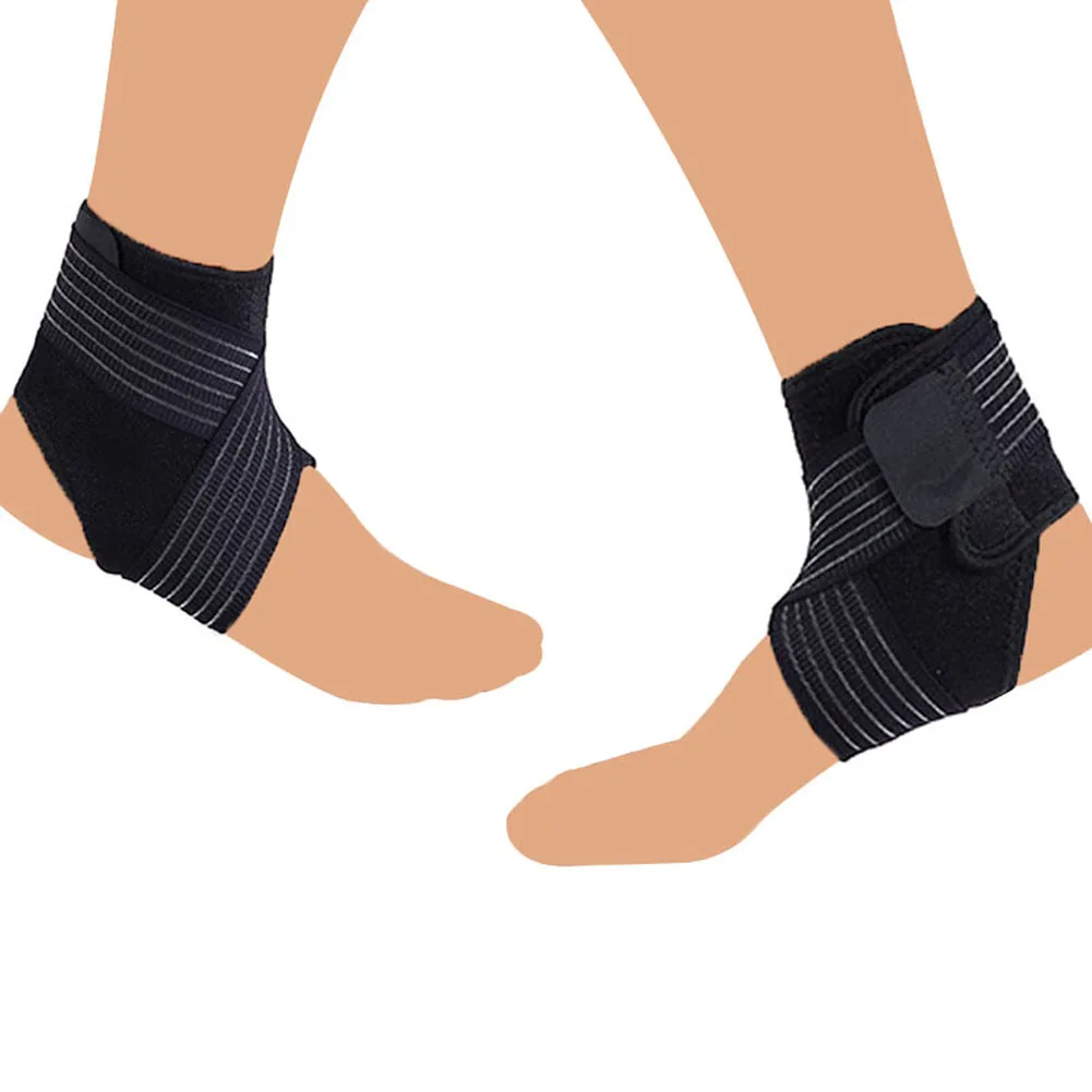 

Adjustable Ankle Support Pad Elastic Brace Guard Breathable Foot Ankles Protector Wrap For Basketball Football Running E