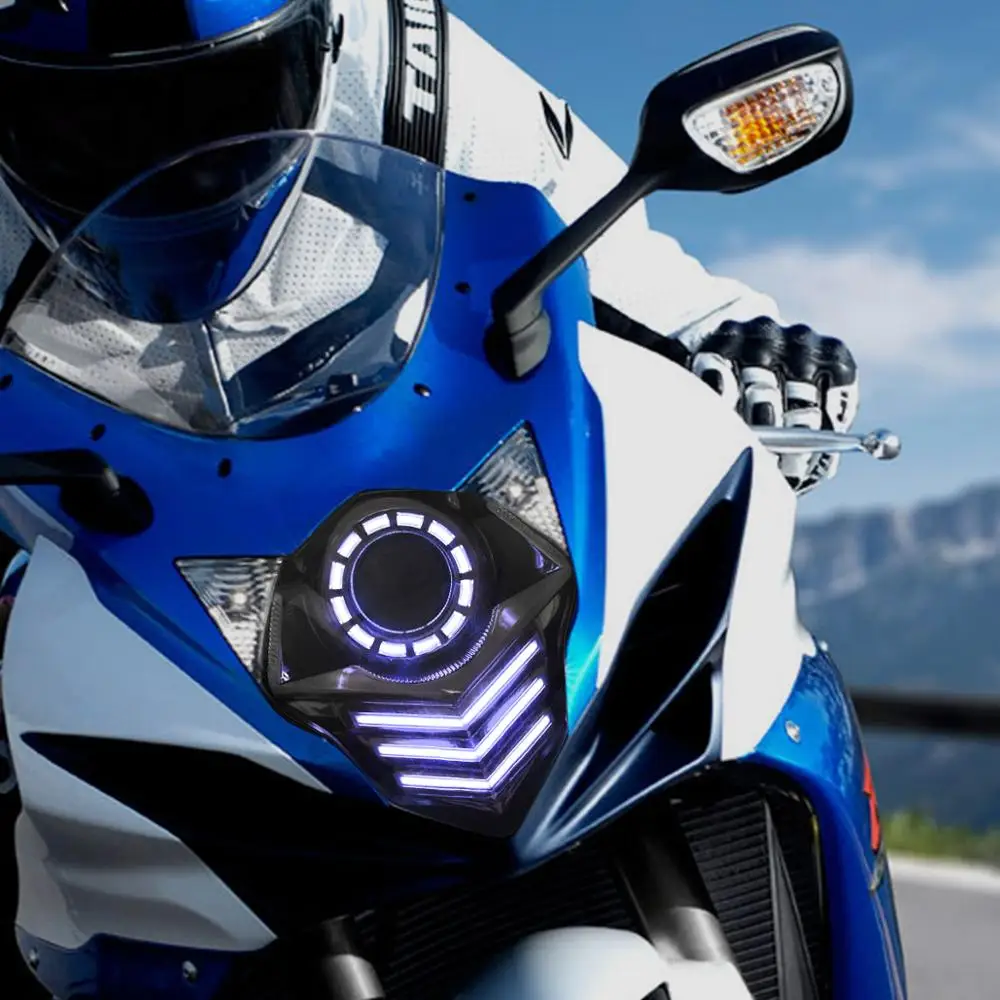 Передние фары KT для мотоцикла Suzuki GSXR750 2011 2012 2013 2014 2015 2016 HID Проектор Светодиодный