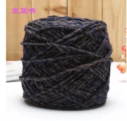 dark blue coffee 50 г/лот итальянская шерстяная пряжа Альпака 60% шерстяная пряжа ручная вязка - Цвет: dark blue coffee