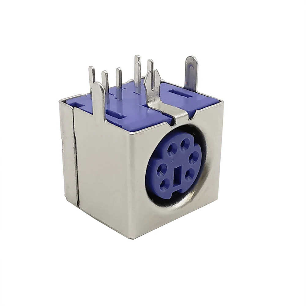 5Pcs PS2 Разъем для клавиатуры Женские разъемы 6 Pin PS-2 PCB Розетки Зеленый / Фиолетовый |