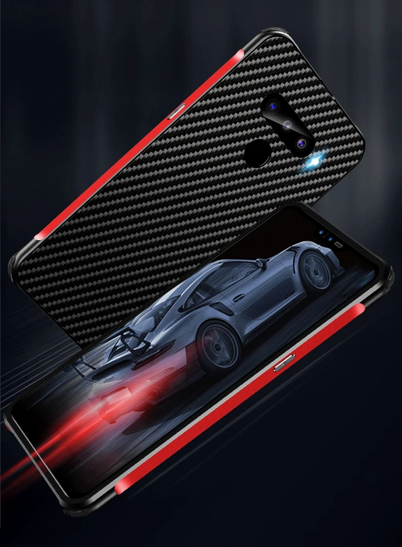 Чехол для LG V50 V40 чехол thinq металлический алюминиевый бампер рамка углеродное волокно текстура PC задний Чехол для LG G8 G7 чехол thinq