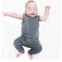 cospot baby boys summer romper boy cotton solid gray jumpsuits kids sleeveless jumper brand baby boy clothes 2022 new 50