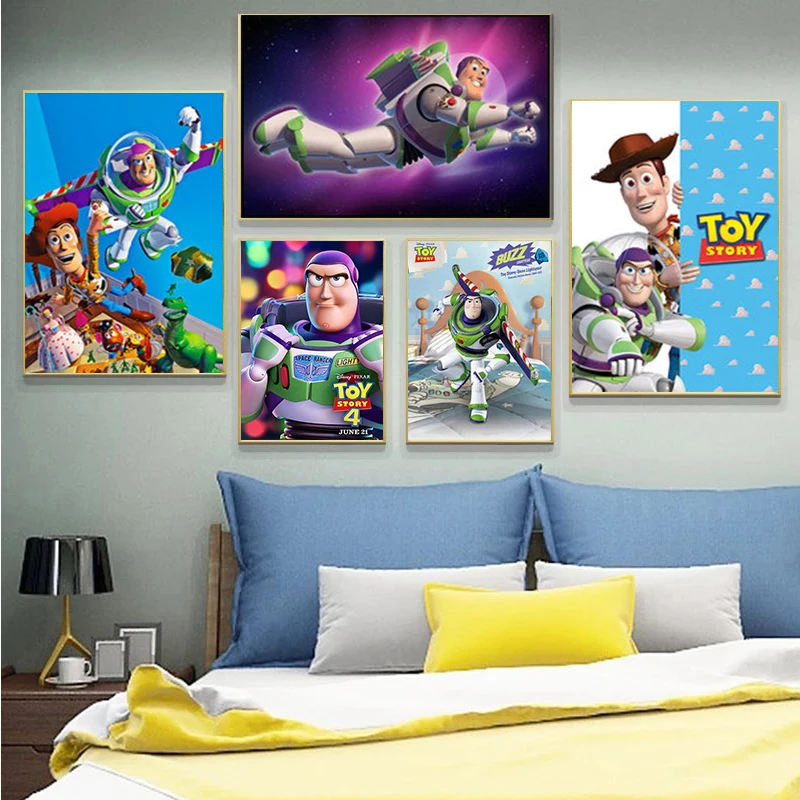 Disney мультфильм холст картины смешная история игрушек Вуди плакаты и принты
