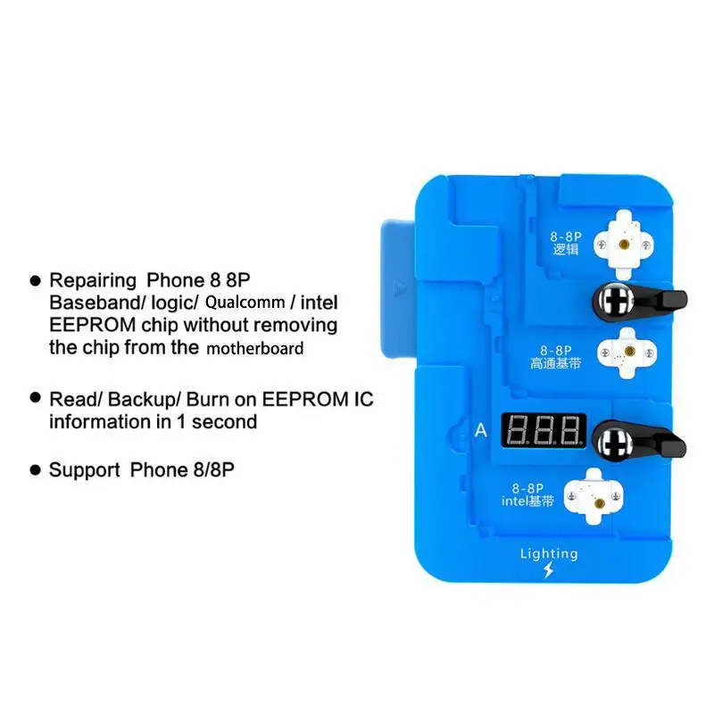Плата JC PRO1000S для iPhone XR XS XSMAX X 8P 8 7P 7 6SP 6S 6P 6 без удаления чтения записи сгорания