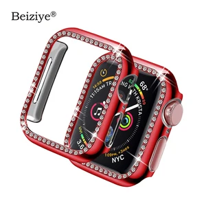 Женский чехол для часов с бриллиантами для Apple Watch 41 мм 45 мм серия 7 se 6 5 блестящая защитная рамка для iWatch 38 42 40 44 мм чехол