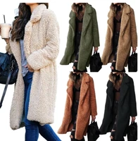 3xl 2020 long winter coat woman faux fur women warm ladies teddy jacket female h outwear