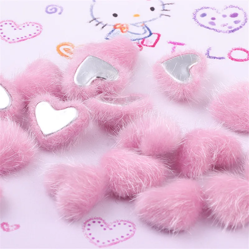 

Cute Plush Heart Shaped Accessories Garment Sewing Handmade Craft Supplies Children DIY Filler Materials Wedding Decoration
