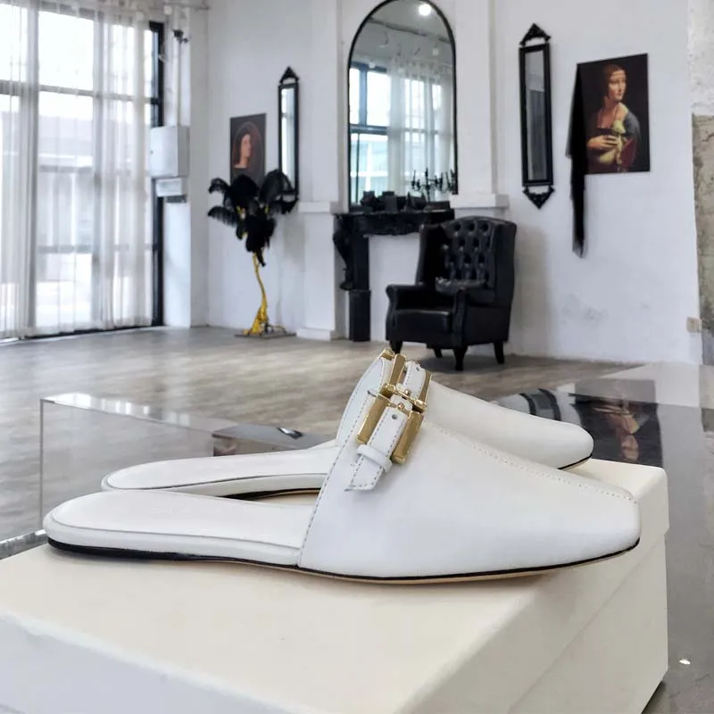 

Тапки женские летние из натуральной кожи, натуральная кожа, удобные нескользящие, домашние тапочки