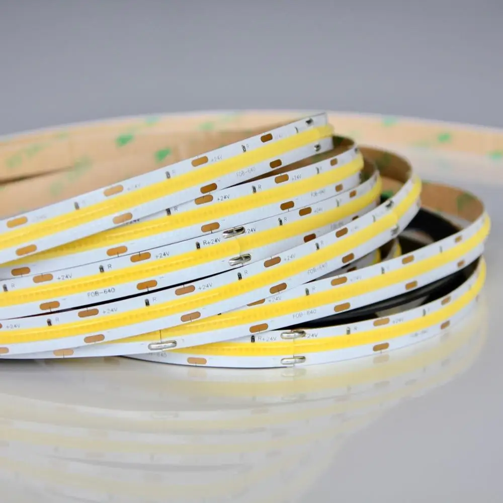 Красочные COB светодиодный лента LED светильник 12V/24V DC не обладает