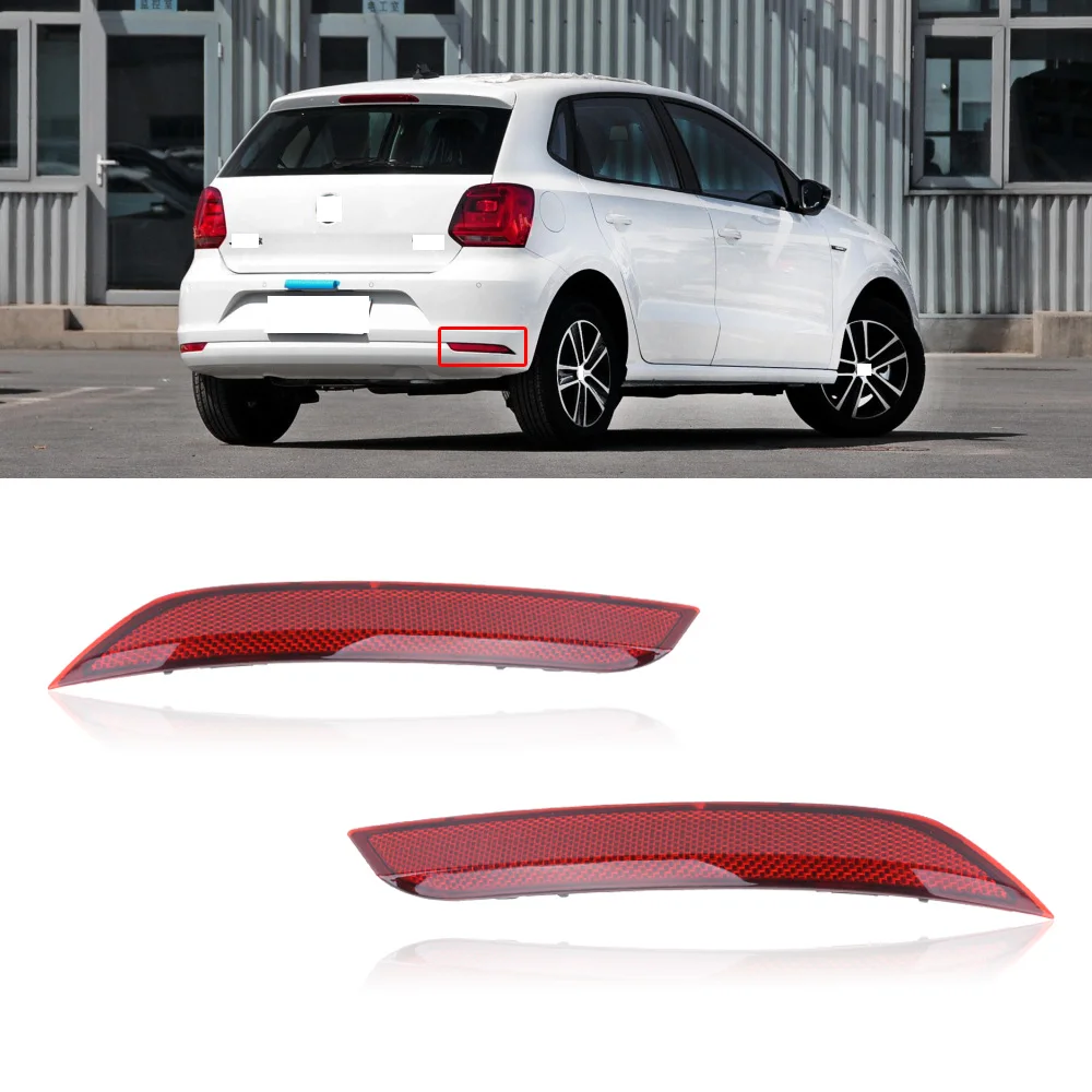 CAPQX для VW Polo 2014 2015 2016 задний бампер стоп светильник отражатель лампы