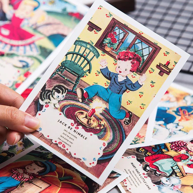 8 наклеек в винтажном стиле с изображением сказочного леса для детей и мальчиков