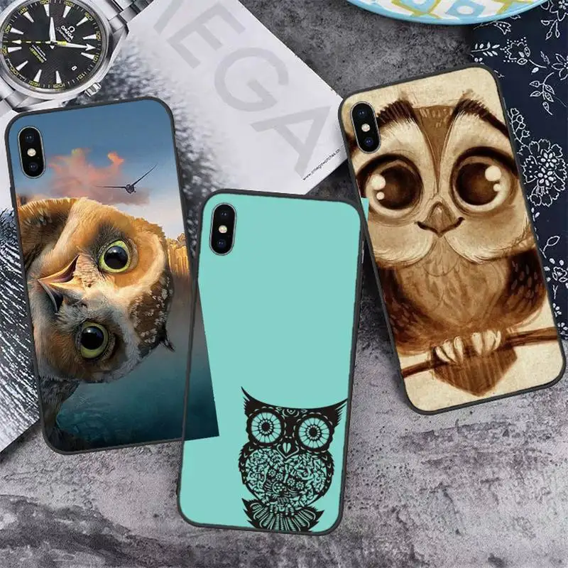 

Cute Owl Hearts Lover Phone Case for iPhone 11 12 13 pro XS MAX 8 7 6 6S Plus X 5S SE 2020 XR mini