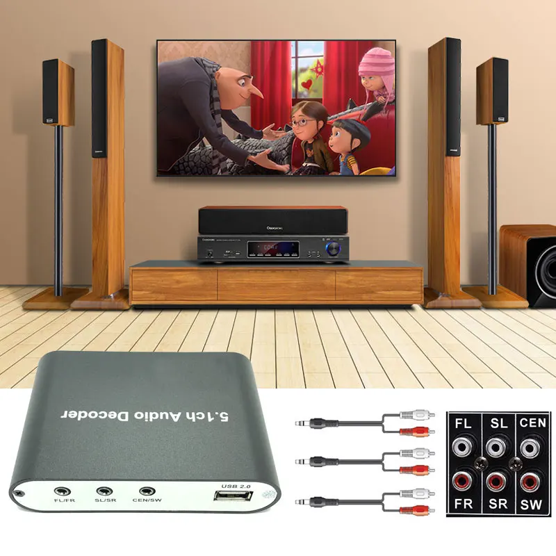 Аудио декодер Dolby DTS/AC3 цифровой аудио стандарта ЕС 5 1 преобразователь звука LPCM в