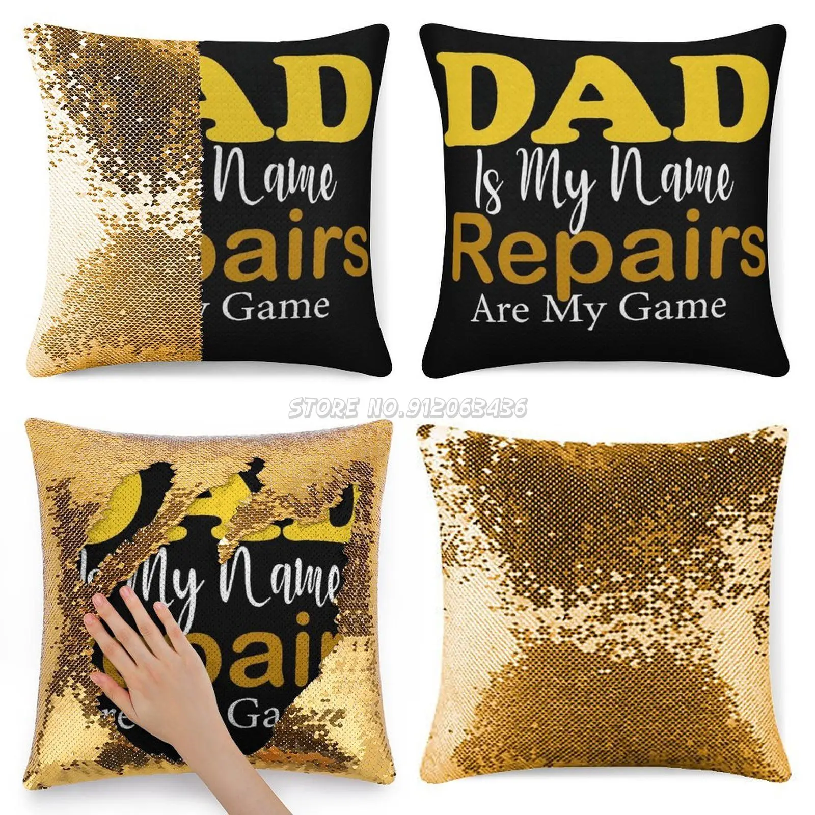 

Папа-мое имя ремонт, это моя игра, блестящая наволочка, модная наволочка, подарок для нее, работает на странице художника, товары, категория м...