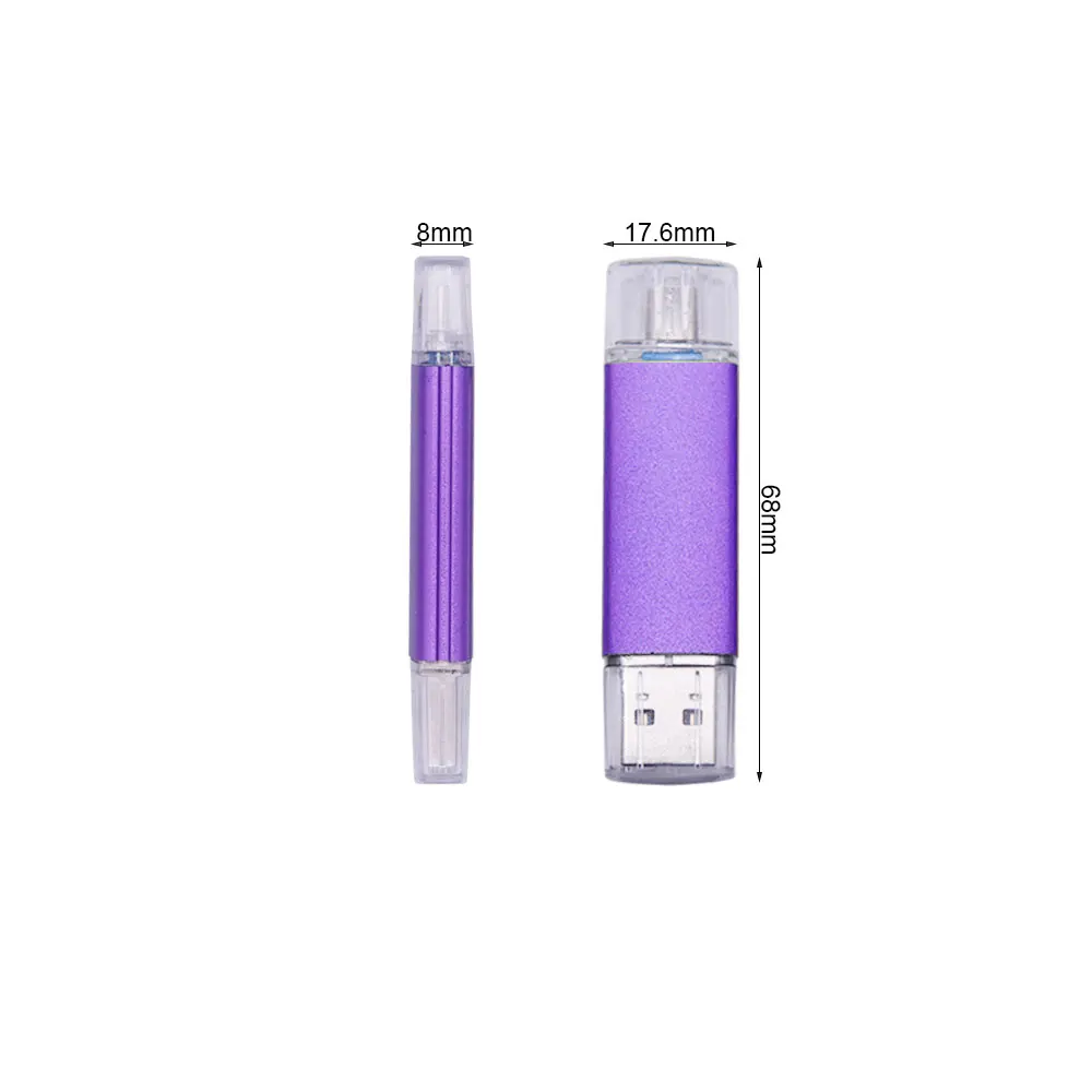 

Custom Logo Micro OTG USB 3.0 4GB 8GB 16GB 32GB 64GB 128GB Usb Flash Drive Metal Custom pen drive Smartphone and PC Memory Stick