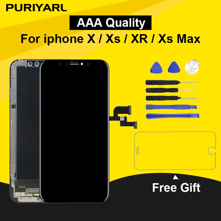 AAA + OLED TFT LCD для iphone X XS XR Xs Max Замена экрана 3D Touch 10 Xr мягкий жесткий ЖК дисплей в