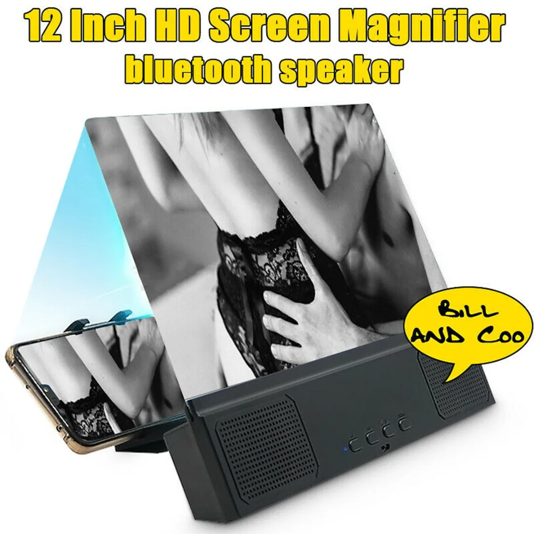 

12 inch Magnifying Screen Amplifier Smart Mobile Cell Phone Screen Magnifier Holder Stand 3D HD Display Video Amplifier Holder