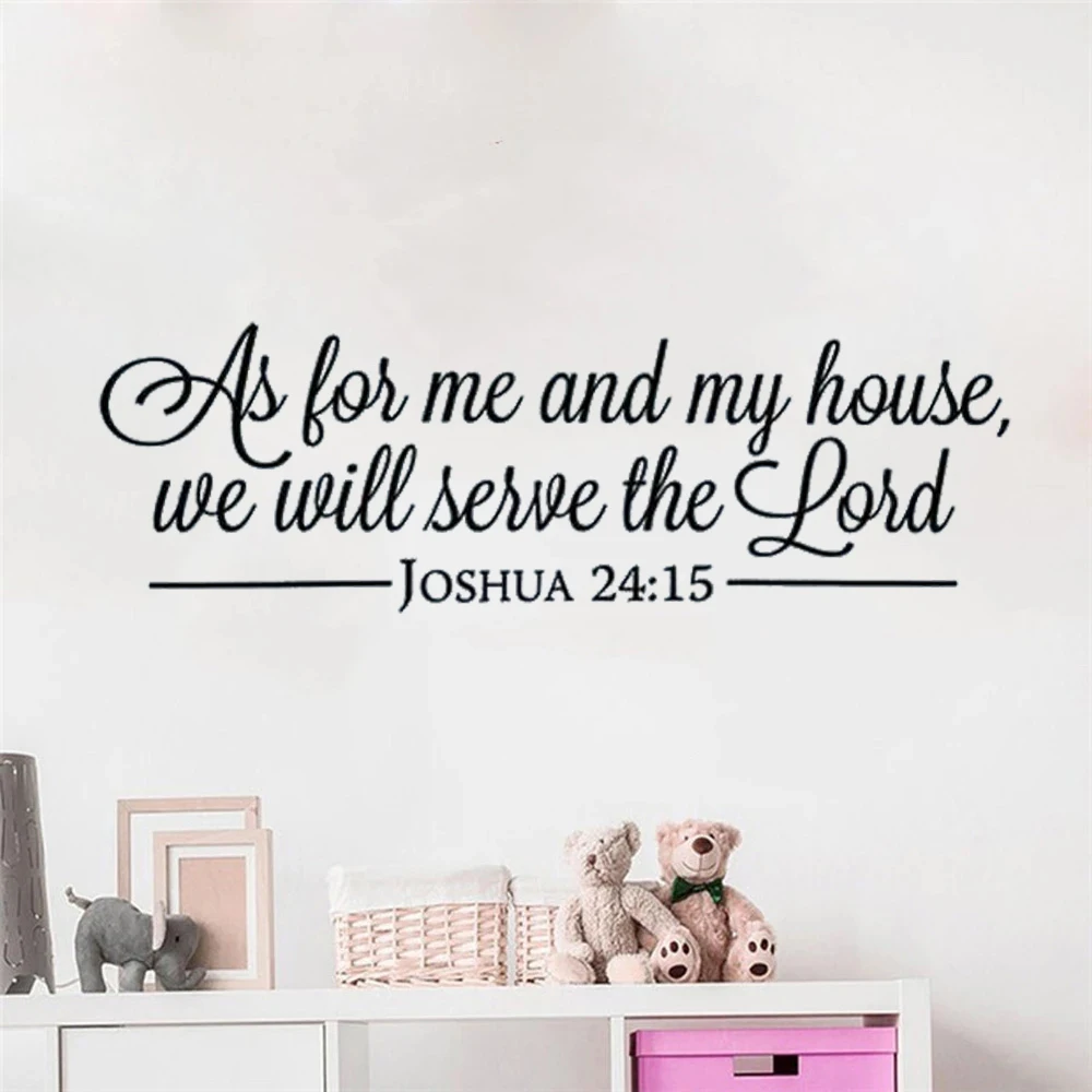 

Joshua 24:15 Bible Verses Vinyl Wall Stickers Quotes Scripture Word Bedroom Decals Home Decoration Removable Murals DW12816