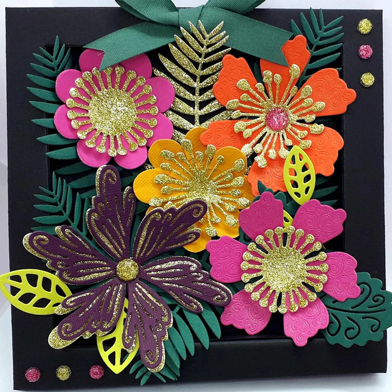 Bunnymoon четыре трафарет в виде цветка металлический Трафаретный вырубной штамп для