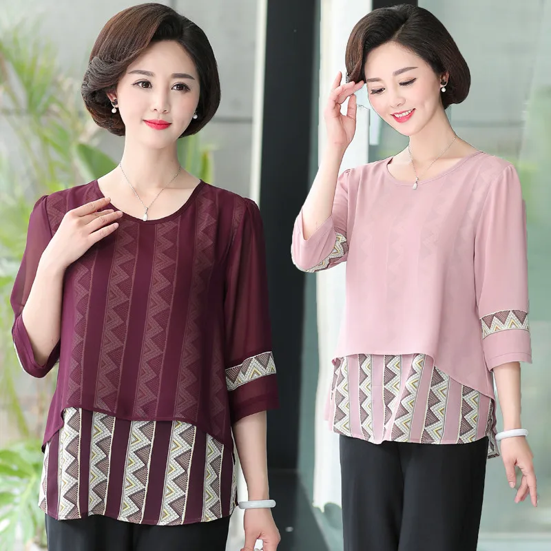 Одежда для матерей футболки с коротким рукавом летние новые женские топы больших