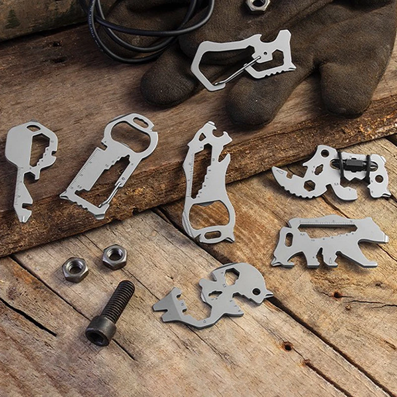 

1 Pcs Multi-functional Key Chain/ring/buckle Edc Multi Tools Outdoor Camping Survival Rescue Car Tools