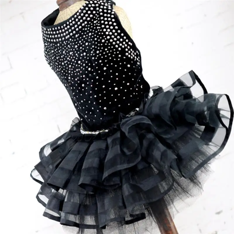 Стильная кружевная юбка для собаки удобное модное платье пачка костюм питомца