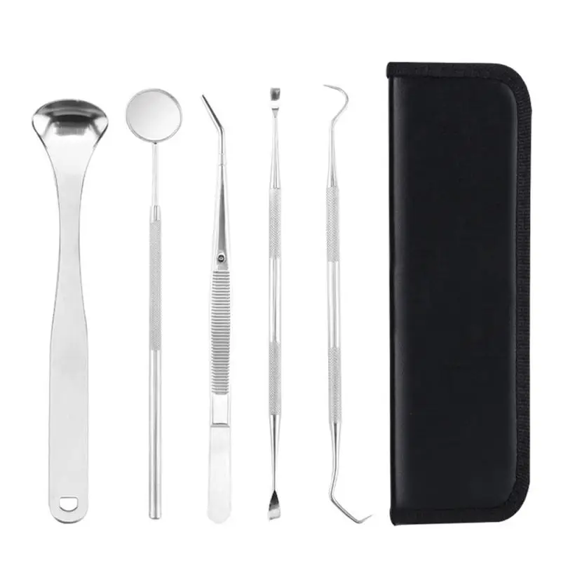 Stainless Steel Dental Tools Kit Teeth Tartar Scraper Mouth Mirror Dentists Pick Tool Scaler For Whitening | Красота и здоровье