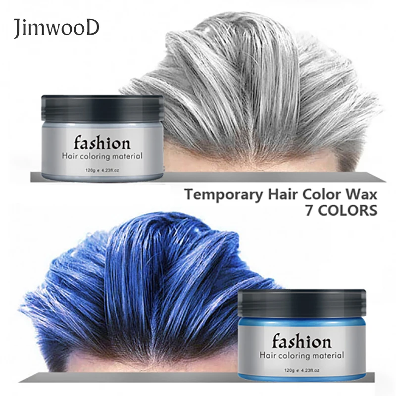 Jimwood 120g Unisex DIY Hair Color Wax Mud Dye Cream Temporary one-time styling  pomade Modeling 8 Colors Available