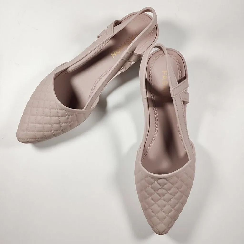 Сандалии Женские однотонные с острым носком элегантные босоножки в повседневном