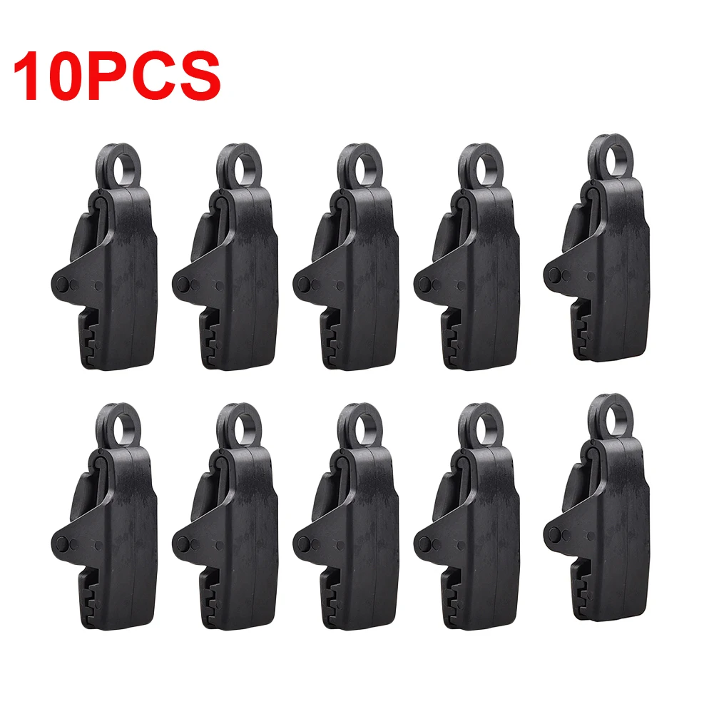 

10PCS Tent Clips Heavy Duty Plastic Canopy Canvas Tarp Fasteners Clamps with Hanging Hole for Outdoor Camping Hiking Equipment
