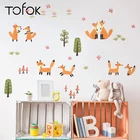 Tofok 39 шт.компл. Ins деревья лиса DIY домашняя Настенная Наклейка креативная детская комната Спальня украшение наклейка на холодильник шкаф Окно Наклейка