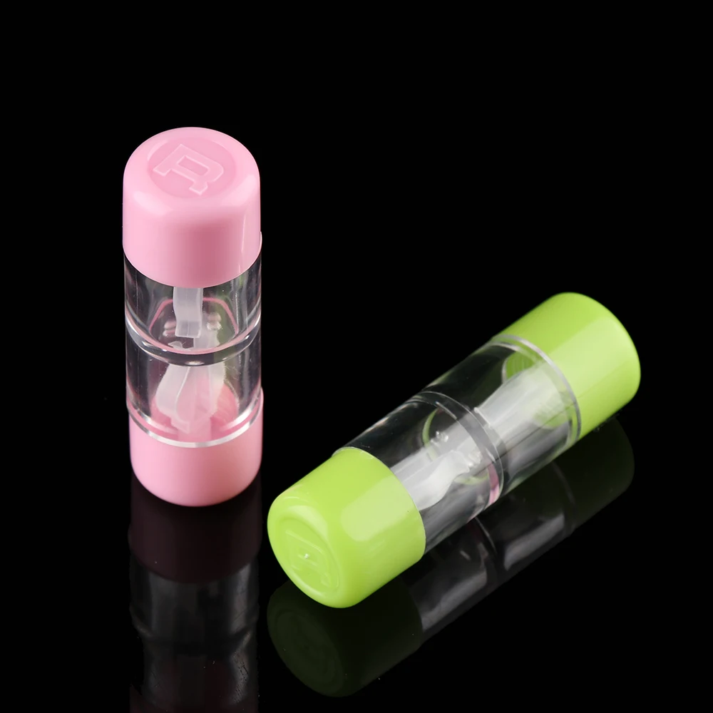 1/2 шт. Новый портативный пластиковый чехол для контактных линз замачивающая