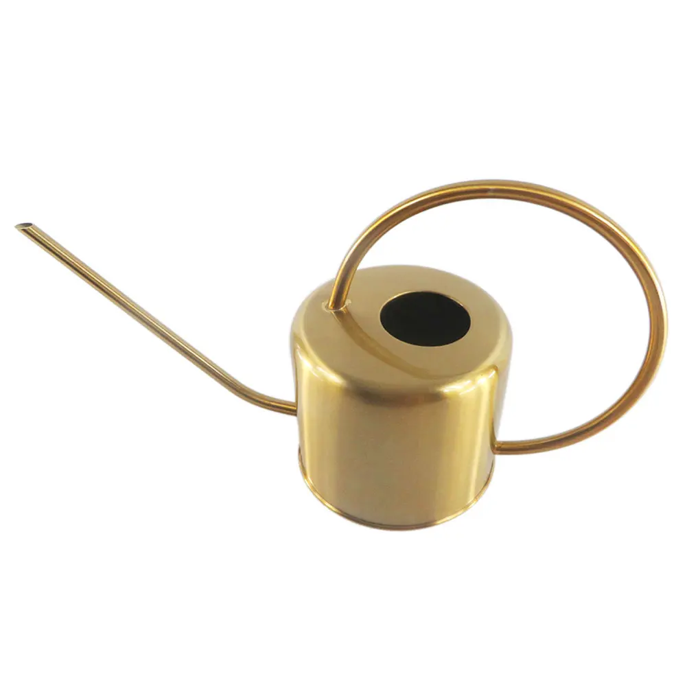 

Mini Outdoor Stainless Steel Irrigation 1300ml Watering Can Garden Practical Sprinkler Gardening Handle Water Bottle Kettle