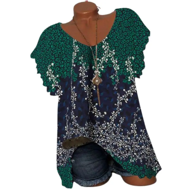 

Oversized t Shirt for Women Summer Tops Floral Printed Short Sleeve T-Shirt Ladies Tops Women Clothing Casual t Shirt Female