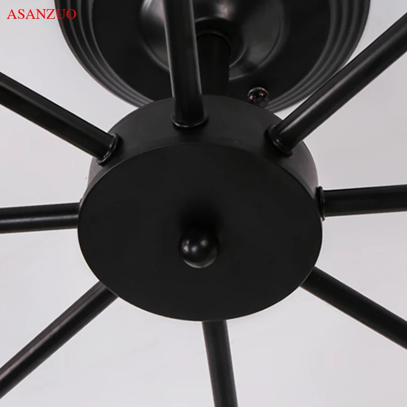 

Retro Vintage Industry American Country Iron Cage Ceiling Plate Light Balcony Kitchen Dinning Room Modern Home Decor Lighting
