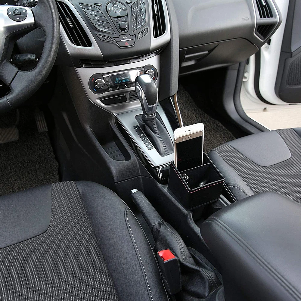 Car Center Control Storage Box Seat Catcher Pocket Organizer Square Container Cup Holder Console Coin Collector | Автомобили и