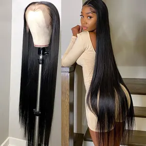 12 А, парики из человеческих волос на сетке, предварительно выщипанные волосы, Детские прямые волосы на сетке спереди, человеческие волосы, парики для черных женщин, волосы Kiss Love